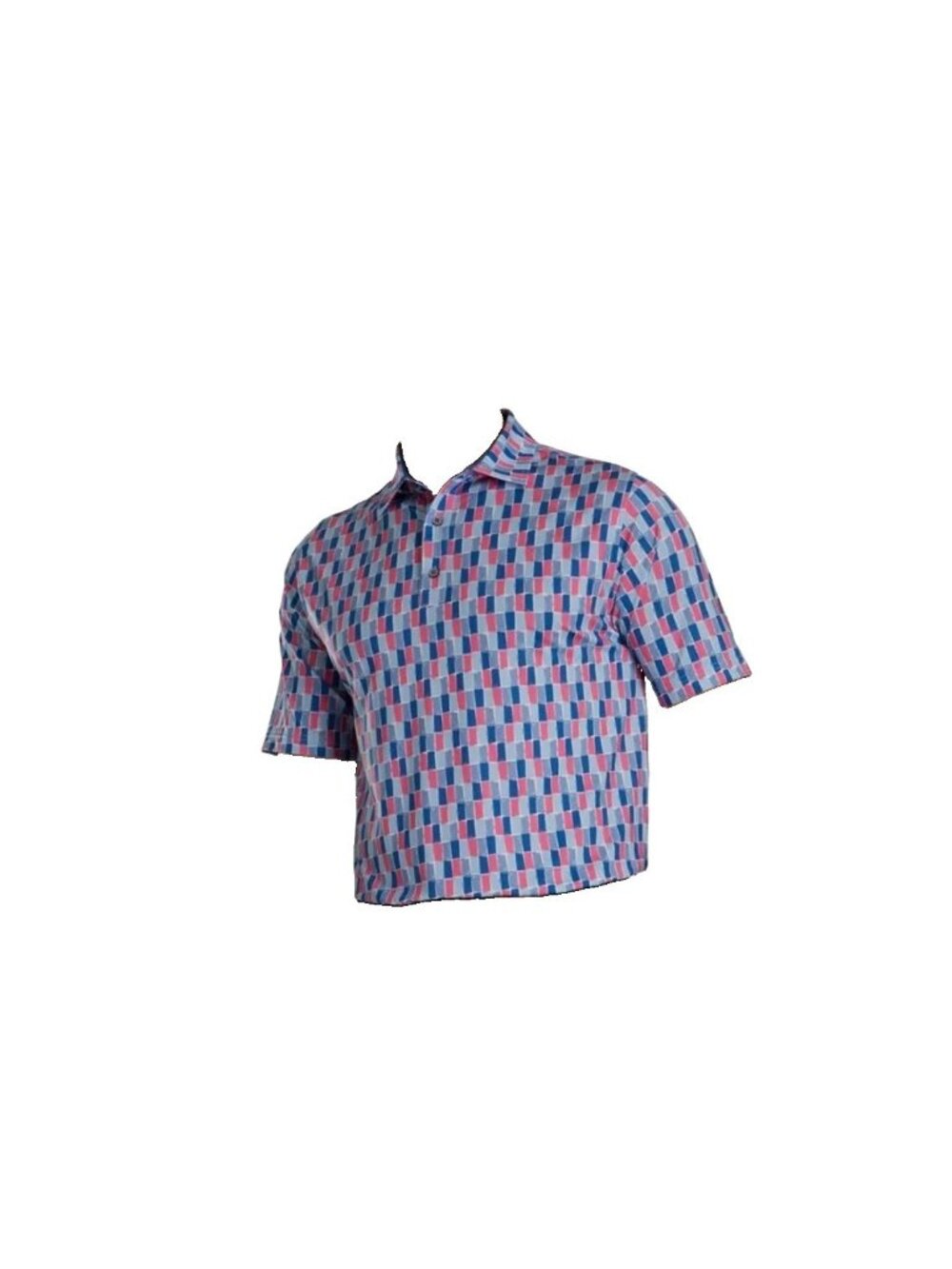 FootJoy painted tile lisle self collar golf polo shirt size 2XL pink and blue